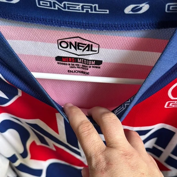 O'Neal Men's Red, White, and Blue Shirt - Picture 4 of 4